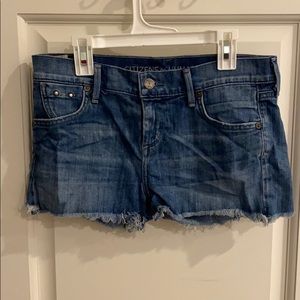 Blue jean shorts